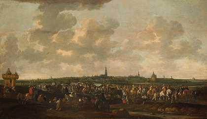 1637年10月10日，西班牙占领军离开布雷达`Departure of Spanish Occupation Troops from Breda, October 10, 1637 (1647 ~ 1683) by Hendrick de Meijer