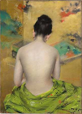 肉色与黄金的研究`Study of Flesh Color and Gold (1888) by William Merritt Chase