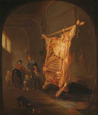 屠宰的公牛`The Slaughtered Ox (1635 ~ 1655) by Abraham van den Hecken