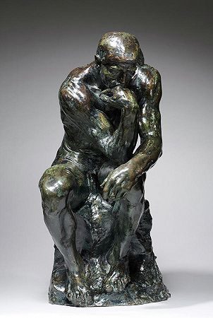 《思想者》，1880年`The Thinker, 1880 by Auguste Rodin