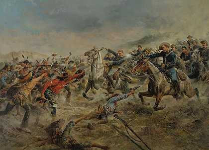 第七骑兵冲锋`Charge Of The Seventh Cavalry by Frank Feller