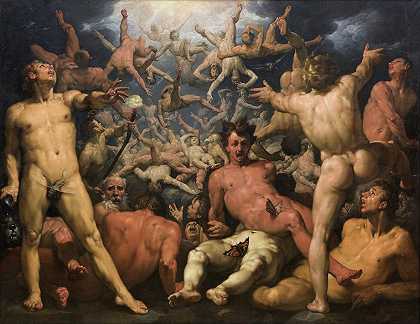 泰坦的陨落`The Fall of the Titans (1588 – 1590) by Cornelis Cornelisz Van Haarlem