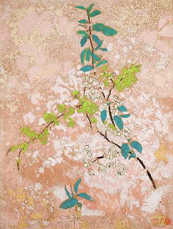 梨花，·Pear Blossoms, 19th century by Odilon Redon