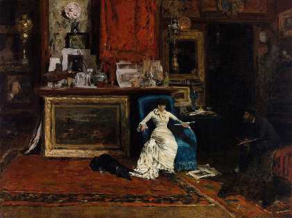 第十街工作室`The Tenth Street Studio (1880) by William Merritt Chase