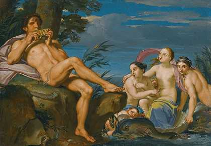 水龙花和加拉茶`Polyphemus And Galatea (17th Century) by Bolognese School