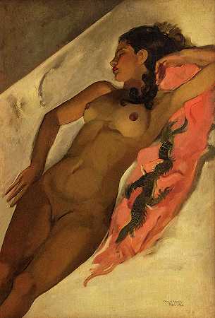 裸体，1933年`Nude, 1933 by Amrita Sher-Gil