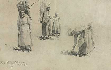 巴伐利亚农民`Bavarian Peasants (1885) by Robert A. Eichelberger