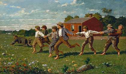 快抽`Snap the Whip (1872) by Winslow Homer