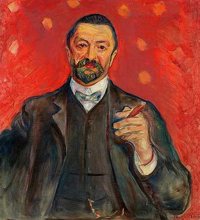 费利克斯·奥尔巴赫，1906年`Felix Auerbach, 1906 by Edvard Munch