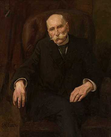 简·泽姆布祖斯基肖像`Portrait of Jan Zembrzuski by Stanisław Lentz