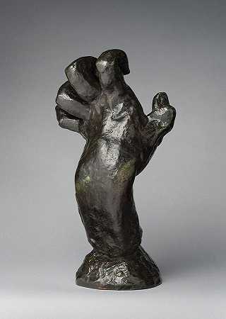 握紧的左手，1885年`The Clenched Left Hand, 1885 by Auguste Rodin
