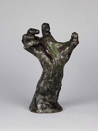 《紧握的手》，1885年`The Clenched Hand, 1885 by Auguste Rodin