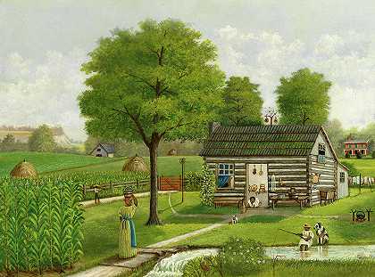 肯塔基州科文顿的老种植园`The Old Plantation, Covington, Kentucky by Robert Buchanan Reed