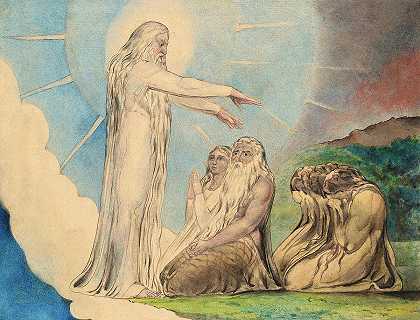 基督的异象，1757-1827`The Vision of Christ, 1757-1827 by William Blake