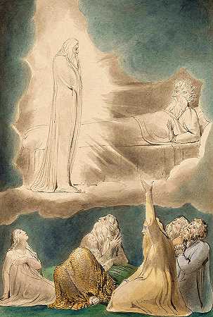 以利亚法的愿景，1757-1827`The Vision of Eliphaz, 1757-1827 by William Blake