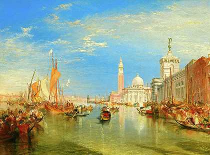 威尼斯多加纳和圣乔治马焦雷`The Dogana and San Giorgio Maggiore, Venice by Joseph Mallord William Turner