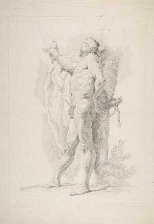 裸体`Nude Figure (1720) by After Giovanni Battista Piazzetta
