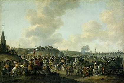 1660年6月2日，英国查理二世离开申维宁根`The Departure of Charles II of England from Scheveningen, June 2, 1660 (1660 ~ 1683) by Hendrick de Meijer