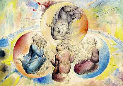 天堂神曲`Divine Comedy, Paradiso by William Blake