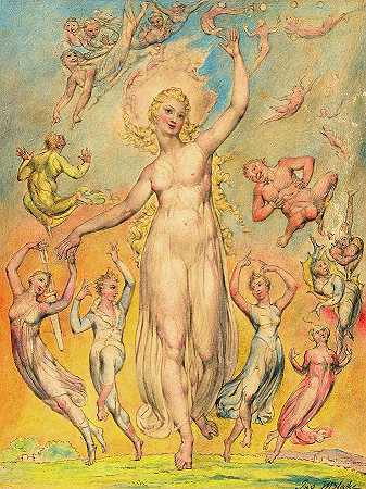 欢乐，1757-1827`Mirth, 1757-1827 by William Blake