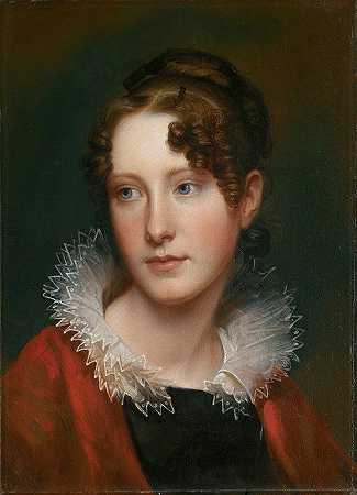 罗萨尔巴·皮尔肖像`Portrait Of Rosalba Peale by Rembrandt Peale