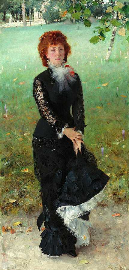 爱德华·佩列伦夫人，1879年`Madame Edouard Pailleron, 1879 by John Singer Sargent