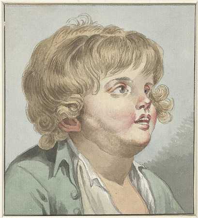 男孩头`Boys head (1745 ~ 1850) by Jean-Baptiste Greuze