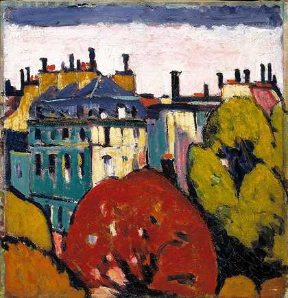 Landscape, Paris`Landscape, Paris (1912~1914) by Henry Lyman Saÿen