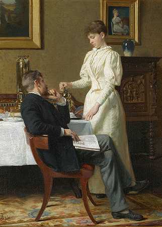 蜜月`The Honeymoon (1893) by Carl Thomsen