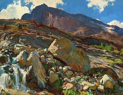 辛普朗山口，约1911年`Simplon Pass, c. 1911 by John Singer Sargent