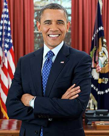 奥巴马总统的官方肖像`Official Portrait of President Barack Obama by Official White House Photo