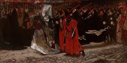 理查德、格洛斯特公爵和安妮夫人`Richard, Duke of Gloucester, and the Lady Anne (1896) by Edwin Austin Abbey