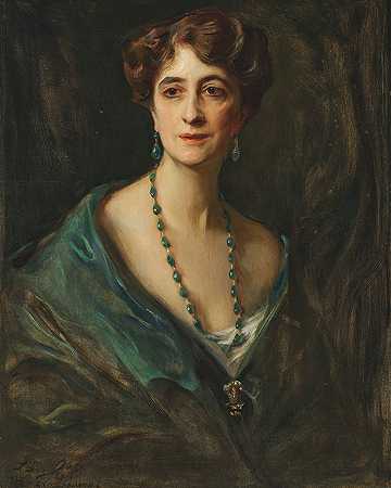 维米的比昂子爵，née Marie Evelyn Moreton`Viscountess Byng of Vimy, née Marie Evelyn Moreton (1917) by Philip Alexius de László