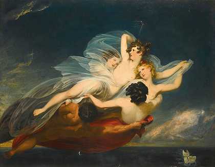 海拉斯被带走了`Hylas carried off by nymphs by nymphs by Henry Howard