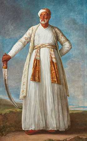 穆罕默德·德维什汗画像`Portrait Of Muhammad Dervish Khan (1788) by Elisabeth Louise Vigée Le Brun