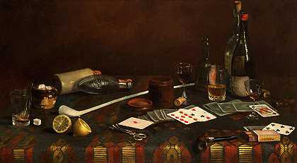 绅士的桌子`A Gentleman\’s Table by Claude Raguet Hirst