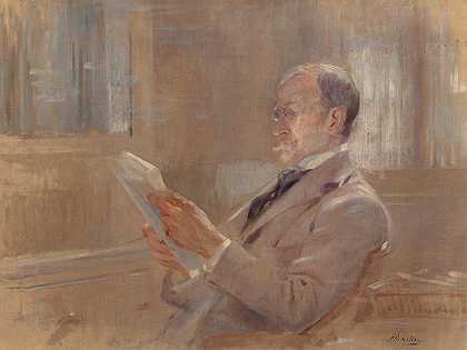 约翰·麦迪逊·泰勒博士肖像`Portrait of Dr. John Madison Taylor (circa 1905) by John Mclure Hamilton