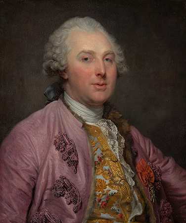 查尔斯·克劳德·德弗拉豪特（1730-1809），伯爵血管平滑肌`Charles Claude de Flahaut (1730–1809), Comte dAngiviller (1763) by Jean-Baptiste Greuze