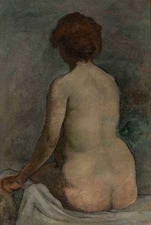女性裸体`Female nude (circa 1891) by Władysław Ślewiński