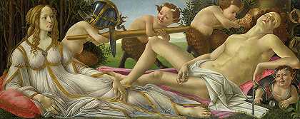 1485年的维纳斯和火星`Venus and Mars, 1485 by Sandro Botticelli