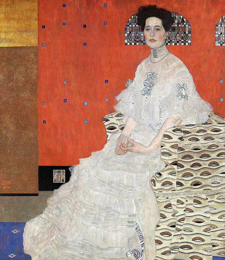 弗里扎·里德勒，1906年`Fritza Riedler, 1906 by Gustav Klimt
