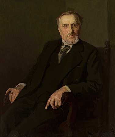 艾米尔·阿尔伯特·费迪南德·韦德尔肖像`Portrait of Emil Albert Ferdynand Wedel (1912) by Stanisław Lentz