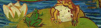青蛙`Frogs by Vincent van Gogh