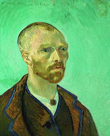 献给保罗·高更的自画像，约1888年`Self-Portrait Dedicated to Paul Gauguin, c. 1888 by Vincent van Gogh