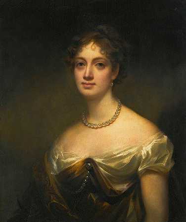梅多班克夫人加沃克的安妮·布莱尔·马科诺奇·韦尔伍德肖像（1784-1866）`Portrait Of Anne Blair Maconochie Welwood Of Garvock, Lady Meadowbank (1784–1866) by Sir Henry Raeburn