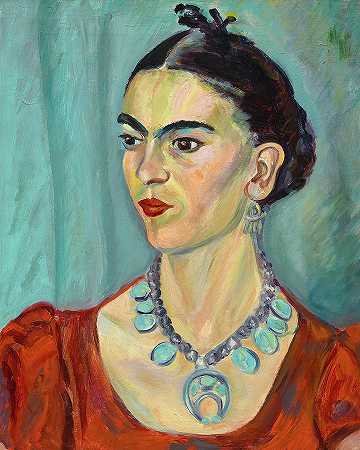 弗里达·卡洛，1933年`Frida Kahlo, 1933 by Magda Pach