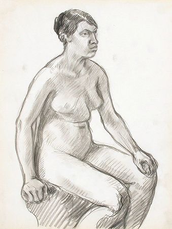 坐着的女人`Woman Seated by Alfred William Finch