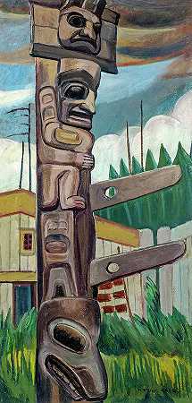 来吧图腾`Haida Totem by Emily Carr
