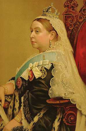 维多利亚女王陛下和印度皇后陛下`Her Majesty Queen Victoria and Empress of India by British School