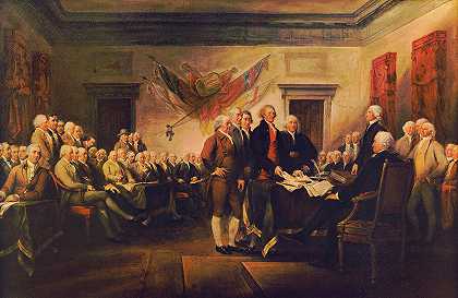 1776年签署独立宣言`Signing the Declaration of Independence, 1776 by John Trumbull